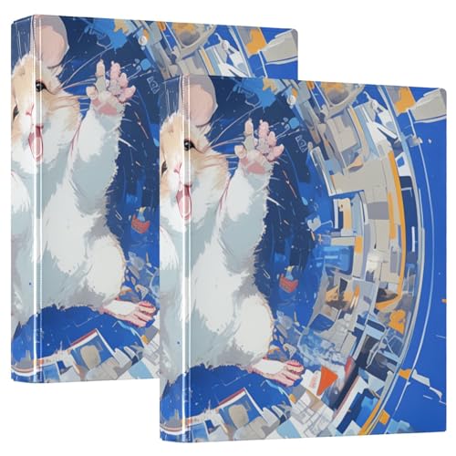 Drei-Ringbuch, 3,8 cm, blauer Hamster, Astronaut mit Klemmbrett, 1/2 Packungen, Schulbedarf, Hardcover, 2 Stück Drei-Ringbuch, 3,8 cm, blauer Hamster, Astronaut mit Klemmbrett, 1/2 Packungen, Schulbedarf, Hardcover, 2 Stück von KLL