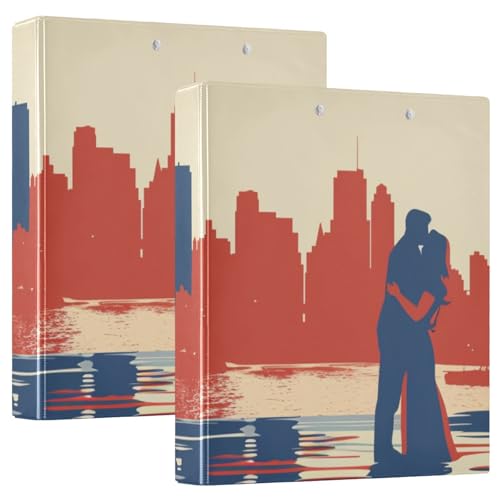 Drei-Ringbuch, 3,8 cm, minimalistisches Poster mit Innentaschen, 1/2er-Pack, Schulhefter Hardcover, 2 Stück Drei-Ringbuch, 3,8 cm, minimalistisches Poster mit Innentaschen, 1/2er-Pack, Schulhefter Hardcover, 2 Stück von KLL