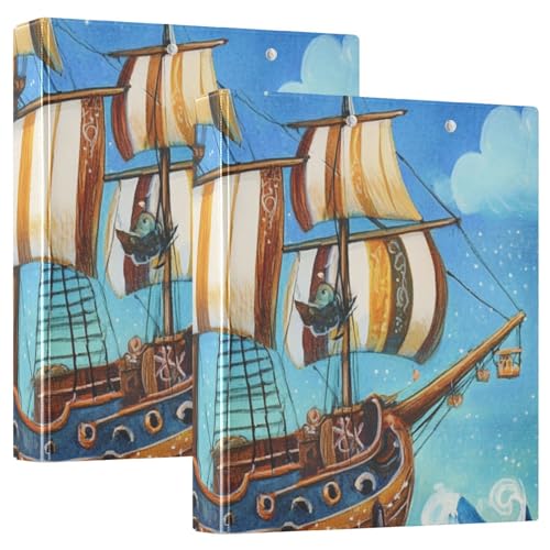 Drei-Ringbuch 1,5 cm Piratenschiff Geheimnisvolles Meer mit Tascheneinband 1/2 Pack Schulhefter 200 Blatt 2 Stück Drei-Ringbuch 1,5 cm Piratenschiff Geheimnisvolles Meer mit Tascheneinband 1/2 Pack Schulhefter 200 Blatt 2 Stück von KLL