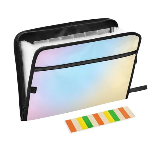 Erweiterbarer Aktenordner A4 Größe Datei Pocket Ordner mit Taschen für Polizeiticket Baustelle Pastel Paradise von KLL