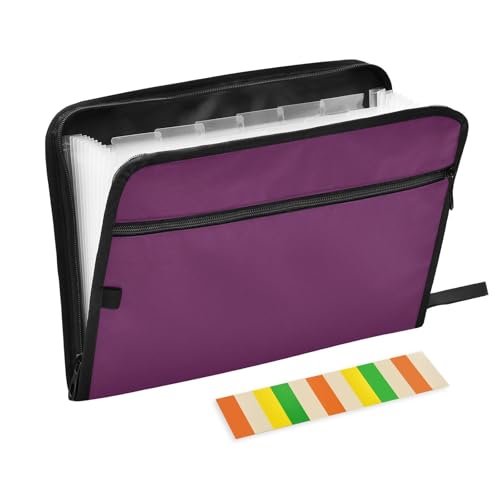 Fächermappe, A4-Format, Akkordeon mit Taschen, für Krankenpfleger, Studenten, Klassenzimmer, Pflaume von KLL