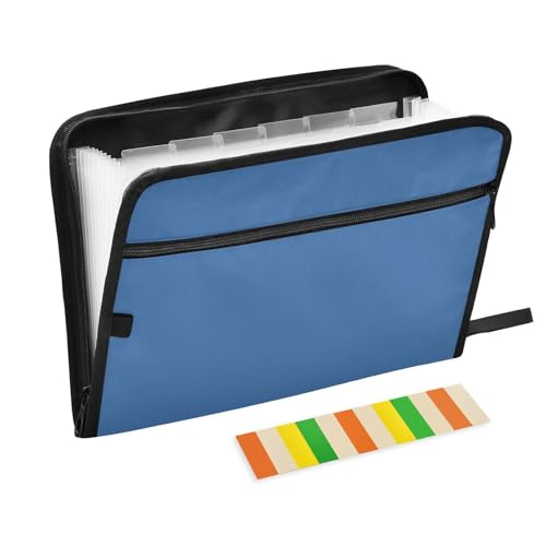 Fächermappe, A4-Format, mit Taschen, für Inspektoren, Krankenpflege, Schule, Jeansblau von KLL