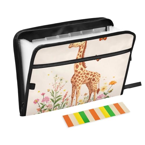 Fächermappe, A4-Größe, Dokumentenmappe, Tasche mit Etikett für Mediziner, Krankenhaus, niedliches Giraffenrot Fächermappe, A4-Größe, Dokumentenmappe, Tasche mit Etikett für Mediziner, Krankenhaus, niedliches Giraffenrot von KLL