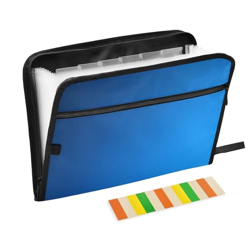 Fächermappe, A4-Größe, Erweiterungsmappe mit Reißverschluss, für Sozialarbeiter, Büro, blaues Sternbild von KLL