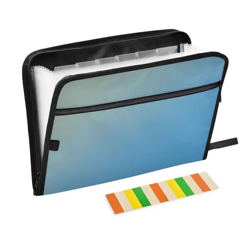 Fächermappe A4, Kunststoff, Fächermappe mit Etikett, für Architekten, Auto, Sage Cerulean von KLL