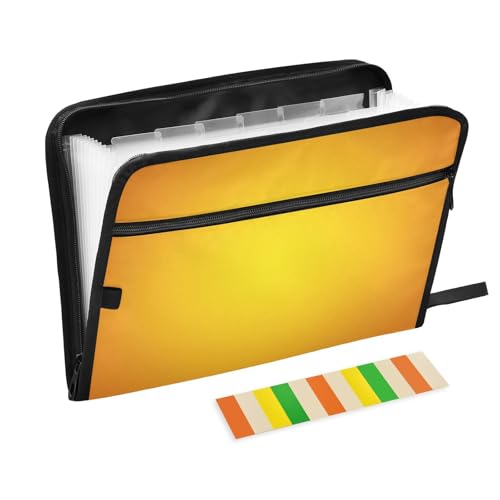 Fächermappe zum Aufhängen, A4-Format, Akkordeon mit Taschen für Kinderkrankenschwestern, Büro, Klemmbrett, Sonnenschein, Radial von KLL