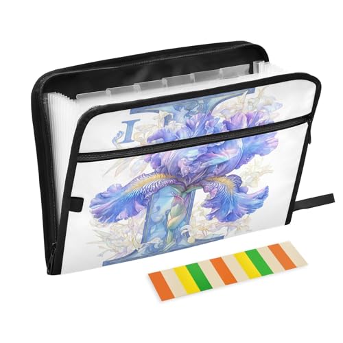 Floralmorphic Mappe mit mehreren Fächern, 13 Taschen, A4, Briefgröße mit Reißverschluss, für Zuhause, Büro, Reisen, Dokumentenmappe, Jacke, Carpetas de von KLL