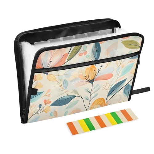 Frühlingsblumen-Organizer mit Tasche, 13 Taschen, A4, Briefgröße mit Reißverschluss, für Zuhause, Büro, Ordner für Dokumente, Carpeta de Frühlingsblumen-Organizer mit Tasche, 13 Taschen, A4, Briefgröße mit Reißverschluss, für Zuhause, Büro, Ordner für Dokumente, Carpeta de von KLL