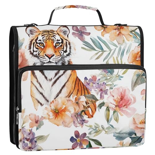 Funny Tigers Ringbuch mit 3 Ringen, 3,8 cm, Reißverschluss, Organizer mit Griff, einfach zu tragen, Schulbedarf, Organizer für Schule/Büro, Bolsa de Cremallera Funny Tigers Ringbuch mit 3 Ringen, 3,8 cm, Reißverschluss, Organizer mit Griff, einfach zu tragen, Schulbedarf, Organizer für Schule/Büro, Bolsa de Cremallera von KLL