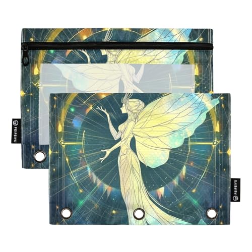 Glam Fairy Ringbuch Tasche Federmäppchen für Ringe Binder Aufbewahrung mit 3 Löchern für Schule Büro Organizer von KLL