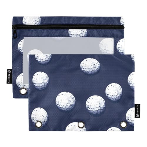 Golfball-Binderbeutel, 3 Ringe, Tasche für 3 Löcher, wasserdicht, für Schule, Zuhause, Reisen, Karten, Aufbewahrungsbehälter Golfball-Binderbeutel, 3 Ringe, Tasche für 3 Löcher, wasserdicht, für Schule, Zuhause, Reisen, Karten, Aufbewahrungsbehälter von KLL