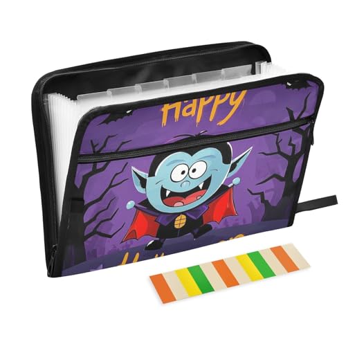 Happy Halloween Cartoon Cute Vampire Folder with Pocket 13 Pockets A4 Letter Size with Zipper Closure for Home Office Expandable Folder with Dividers para guardar Happy Halloween Cartoon Cute Vampire Folder with Pocket 13 Pockets A4 Letter Size with Zipper Closure for Home Office Expandable Folder with Dividers para guardar von KLL