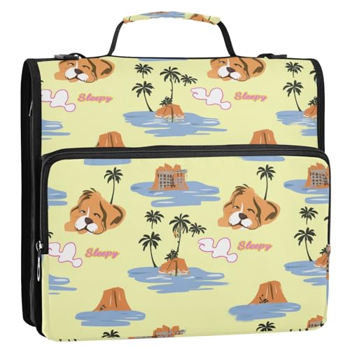 Island Holiday Ordner-Organizer mit niedlichem Tier, 3 Ringe, 3,8 cm, mit Schultergurt und Griff, tragbar, für Zuhause, Reisen, sichere Aufbewahrungstasche für Büro, Schule Island Holiday Ordner-Organizer mit niedlichem Tier, 3 Ringe, 3,8 cm, mit Schultergurt und Griff, tragbar, für Zuhause, Reisen, sichere Aufbewahrungstasche für Büro, Schule von KLL