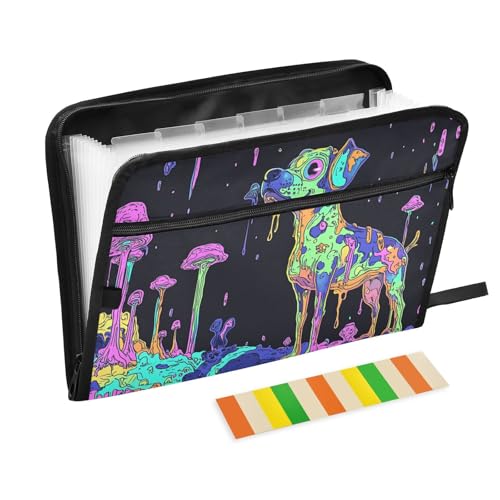 KLL Akkordeanische Aktenordner, Fächer, erweiterbarer Ordner, Aktenordner, erweiterbar mit Taschen für Büro-Klemmbrett, Art Beagle von KLL