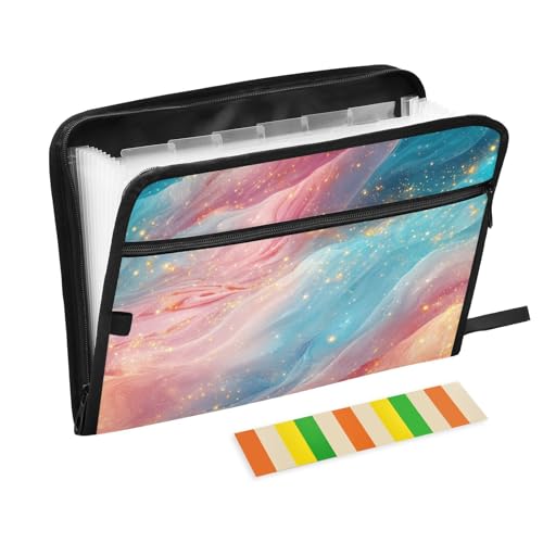 KLL Erweiterbare Aktenordner, Papier-Organizer, Fächer, Organizer mit Ordnern mit Taschen für Krankenhaus, Rosa, Türkis, Rot von KLL