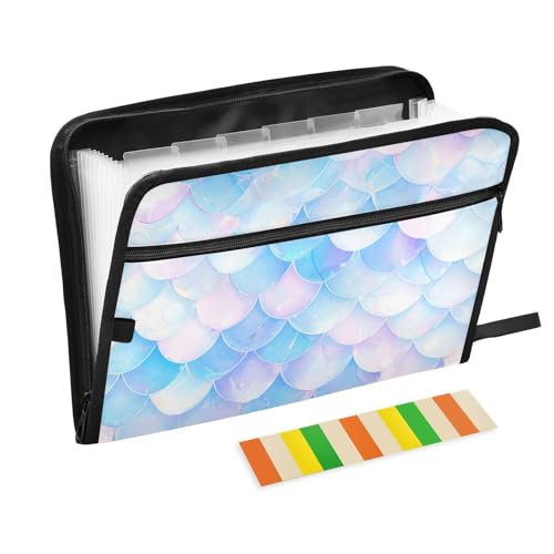 KLL Erweiterbare Aktenordner, Papierordner, Organizer, Taschenmappen, Briefe, tragbarer Aktenordner mit Reißverschluss für Büro, weiße Drachenwaagen, glitzernd KLL Erweiterbare Aktenordner, Papierordner, Organizer, Taschenmappen, Briefe, tragbarer Aktenordner mit Reißverschluss für Büro, weiße Drachenwaagen, glitzernd von KLL