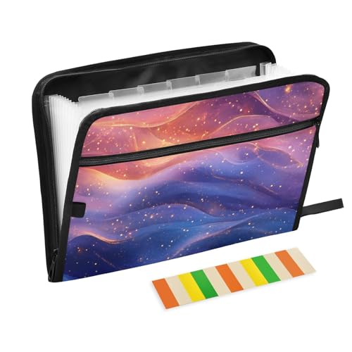 KLL Erweiterbare Schnellhefter mit Taschen Aktenordner Pocket Folder Legal Size mit Taschen für Krankenhaus, Rot Marineblau Lila von KLL
