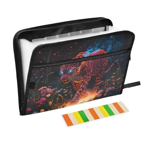 KLL Erweiterbarer Aktenordner, Fächermappe, Organizer, Büro, Aktenordner, legal, mit Taschen für Auto, Burgunderrot, Leopard KLL Erweiterbarer Aktenordner, Fächermappe, Organizer, Büro, Aktenordner, legal, mit Taschen für Auto, Burgunderrot, Leopard von KLL