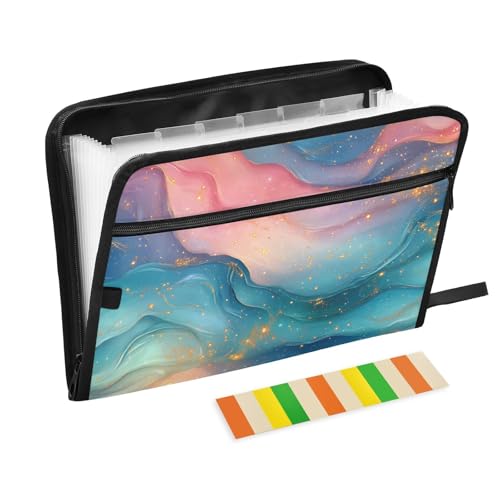 KLL Erweiterbarer Aktenordner Akkordean-Datei Dokumentenmappe mit Taschen für Klassenzimmer, Hot Pink, Türkis, Grün KLL Erweiterbarer Aktenordner Akkordean-Datei Dokumentenmappe mit Taschen für Klassenzimmer, Hot Pink, Türkis, Grün von KLL