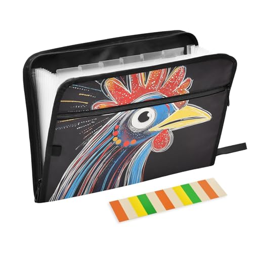 KLL Fächermappe, Fächermappe, Briefablage, Poly-Hängemappe mit Taschen für Krankenpflege, süßes Haustier-Huhn KLL Fächermappe, Fächermappe, Briefablage, Poly-Hängemappe mit Taschen für Krankenpflege, süßes Haustier-Huhn von KLL