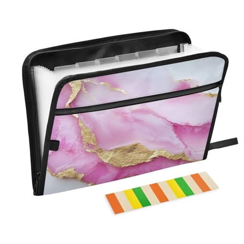 KLL Fächermappe, Fächermappe, Organizer, Fächermappe, Dokumententasche, Briefe mit Reißverschluss für Zahnärzte, Marmor, Hot Pink, Weiß KLL Fächermappe, Fächermappe, Organizer, Fächermappe, Dokumententasche, Briefe mit Reißverschluss für Zahnärzte, Marmor, Hot Pink, Weiß von KLL