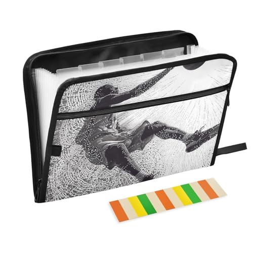 KLL Fächermappen, Aktenmappen, Büroordner, legale Größe, Datei mit Reißverschluss für Krankenpflege, Basketballspieler, strahlende Linienkunst KLL Fächermappen, Aktenmappen, Büroordner, legale Größe, Datei mit Reißverschluss für Krankenpflege, Basketballspieler, strahlende Linienkunst von KLL