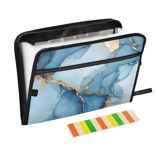 KLL Hängemappe, Fächermappe, Organizer, Aktenordner, Tasche, Büro, Papier-Organizer mit Reißverschluss für Krankenhaus, Marmor, Blau, Weiß, Schönheit KLL Hängemappe, Fächermappe, Organizer, Aktenordner, Tasche, Büro, Papier-Organizer mit Reißverschluss für Krankenhaus, Marmor, Blau, Weiß, Schönheit von KLL