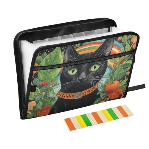KLL Hängeregistraturmappe Akkordean, Fächermappe, Fächermappe mit Taschen für Baustelle, Dschungel, schwarze Katze KLL Hängeregistraturmappe Akkordean, Fächermappe, Fächermappe mit Taschen für Baustelle, Dschungel, schwarze Katze von KLL