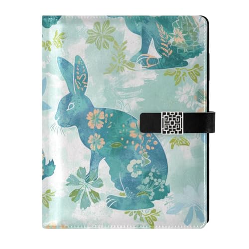 KLL Leder-linierte Notizbücher für College, College, Tagebuch, tragbar, blaue Blumenhasen, 17 x 24 cm KLL Leder-linierte Notizbücher für College, College, Tagebuch, tragbar, blaue Blumenhasen, 17 x 24 cm von KLL