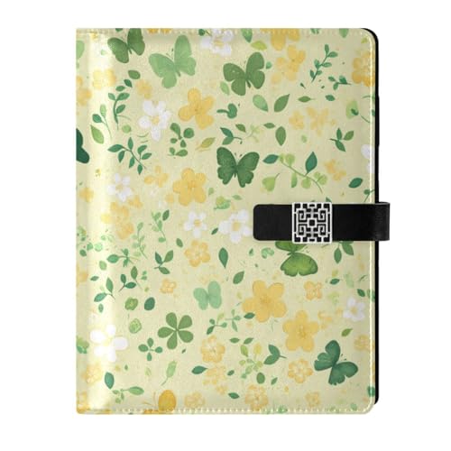 KLL Leder-linierte Spiralnotizbücher für Tagebuch, zarte kleine Blumen-Schmetterlinge, 17,5 x 24,6 cm KLL Leder-linierte Spiralnotizbücher für Tagebuch, zarte kleine Blumen-Schmetterlinge, 17,5 x 24,6 cm von KLL