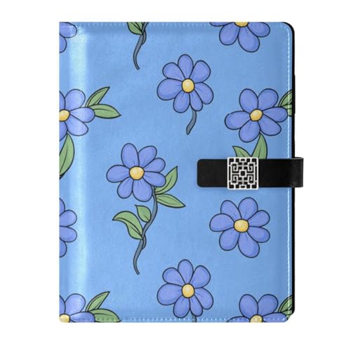 KLL Leder-liniertes Notizbuch, College-Tagebuch, Notizbuch für College, zartes Immergrün, Blumenmuster, Landhausstil, Cartoon-Stil, 16,7 x 24,6 cm KLL Leder-liniertes Notizbuch, College-Tagebuch, Notizbuch für College, zartes Immergrün, Blumenmuster, Landhausstil, Cartoon-Stil, 16,7 x 24,6 cm von KLL