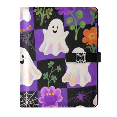 KLL Notizbuch mit Lederfutter, College-Notizbuch für Tagebuch, wasserdichter Einband, Halloween, Weiß, 16,7 x 24,6 cm KLL Notizbuch mit Lederfutter, College-Notizbuch für Tagebuch, wasserdichter Einband, Halloween, Weiß, 16,7 x 24,6 cm von KLL