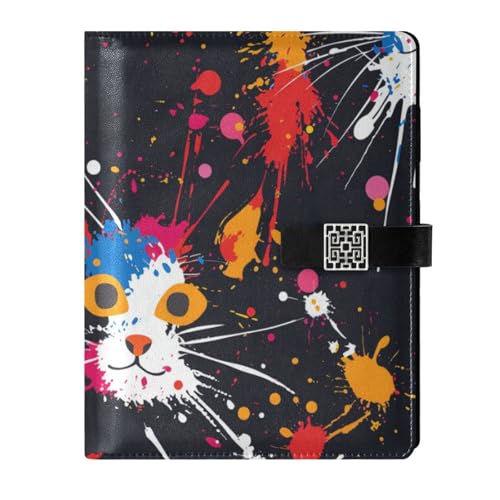 KLL Notizbuch mit Lederfutter, Leder-Notizbuch für Reisen, wasserdichter Einband, bunte Katze, Graffiti-Kunst, 17 x 24 cm KLL Notizbuch mit Lederfutter, Leder-Notizbuch für Reisen, wasserdichter Einband, bunte Katze, Graffiti-Kunst, 17 x 24 cm von KLL
