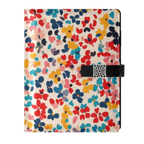 KLL Notizbuch mit Lederfutter, Notizbuch, Notizbuch für Tagebuch, zartes mehrfarbiges Kaliko, 17 x 24 cm KLL Notizbuch mit Lederfutter, Notizbuch, Notizbuch für Tagebuch, zartes mehrfarbiges Kaliko, 17 x 24 cm von KLL