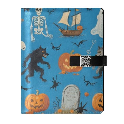 KLL Notizbuch mit Lederfutter, Spiralbindung, College, liniert, für Arbeit, tragbare Halloween-Elemente, 17 x 24 cm KLL Notizbuch mit Lederfutter, Spiralbindung, College, liniert, für Arbeit, tragbare Halloween-Elemente, 17 x 24 cm von KLL