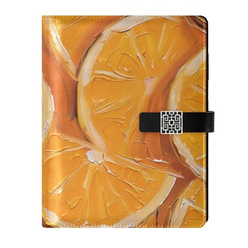 KLL Notizbuch mit Lederfutter, Spiralbindung, College, liniert, für empfindliche Orangenfrüchte, 16,7 x 24,6 cm von KLL