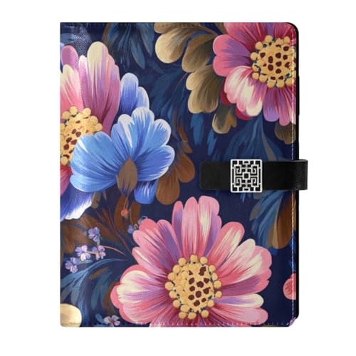 KLL Notizbuch mit Lederfutter, Spiralbindung, College, liniert, wasserdicht, Retro, bunte Blume, 17 x 24 cm KLL Notizbuch mit Lederfutter, Spiralbindung, College, liniert, wasserdicht, Retro, bunte Blume, 17 x 24 cm von KLL