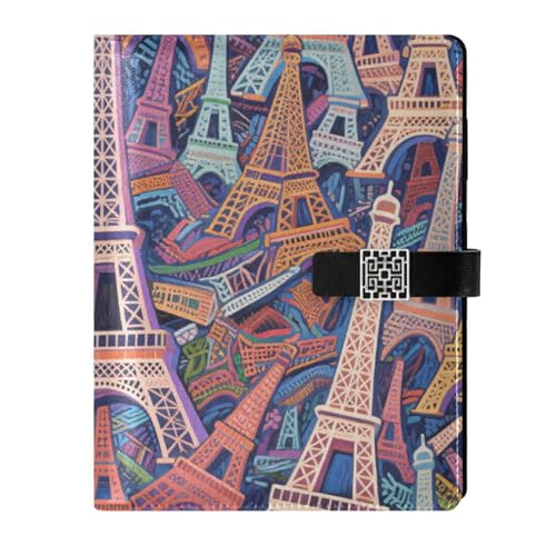 KLL Notizbuch mit Lederfutter, für Arbeit, tragbar, niedlicher Eiffelturm, Cartoon, 17,5 x 24,6 cm KLL Notizbuch mit Lederfutter, für Arbeit, tragbar, niedlicher Eiffelturm, Cartoon, 17,5 x 24,6 cm von KLL