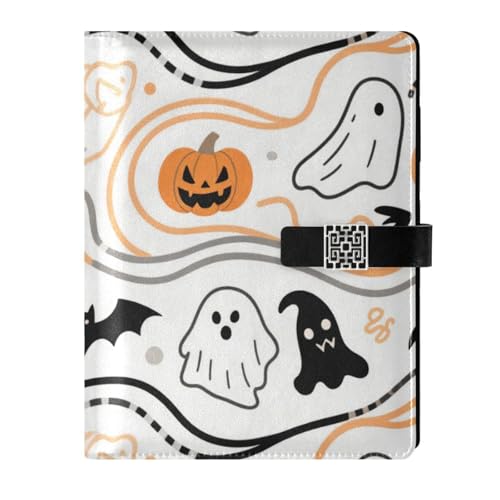 KLL Notizbuch mit Lederfutter, liniert, College, liniert, für Arbeiten, wasserdichter Einband, Halloween, orangefarbener Kürbis, 17 x 24 cm KLL Notizbuch mit Lederfutter, liniert, College, liniert, für Arbeiten, wasserdichter Einband, Halloween, orangefarbener Kürbis, 17 x 24 cm von KLL