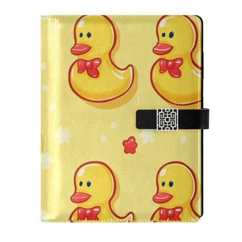 KLL Notizbuch mit Lederfutter, liniert, College-Notizbuch für Tagebuch, wasserdichter Einband, niedliche Cartoon-gelbe Enten, 17 x 24 cm KLL Notizbuch mit Lederfutter, liniert, College-Notizbuch für Tagebuch, wasserdichter Einband, niedliche Cartoon-gelbe Enten, 17 x 24 cm von KLL