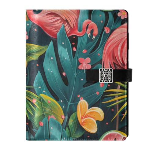 KLL Notizbuch mit Lederfutter, liniert, für Reisen, tragbar, Flower Power-Party, 16,7 x 24,6 cm von KLL