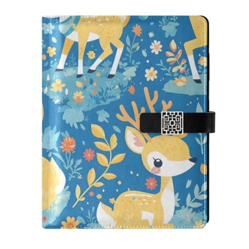 KLL Notizbuch mit Lederfutter, liniert, für Tagebuch, zartes Cartoon-Tier-Duiker, hell, 17 x 24 cm KLL Notizbuch mit Lederfutter, liniert, für Tagebuch, zartes Cartoon-Tier-Duiker, hell, 17 x 24 cm von KLL