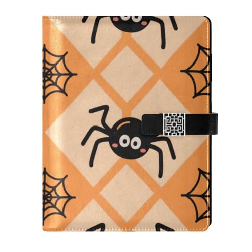 KLL Notizbuch mit Lederfutter, liniert, für die Planung von zarten Halloween, schwarze Spinne, 17 x 24 cm KLL Notizbuch mit Lederfutter, liniert, für die Planung von zarten Halloween, schwarze Spinne, 17 x 24 cm von KLL