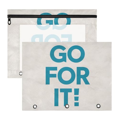 Kosmetiktasche, stabiler Kunststoff, Aktenordner für A4-Papier, Briefe, 2 Stück, Lehrer Home Go for It! Kosmetiktasche, stabiler Kunststoff, Aktenordner für A4-Papier, Briefe, 2 Stück, Lehrer Home Go for It! von KLL