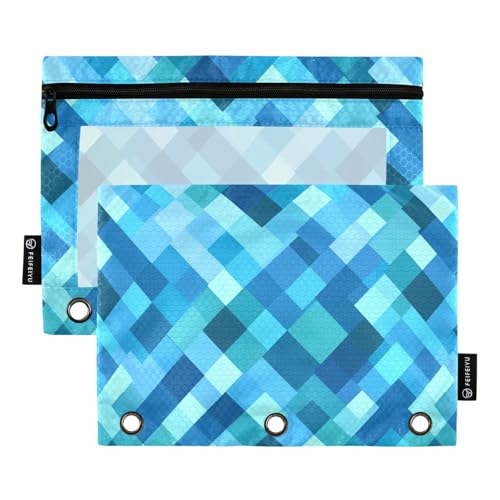 Kosmetiktasche für 3 Löcher, wasserdicht, für Kinder, Schreibwaren, Organizer, Blaugrün, Königsblau Kosmetiktasche für 3 Löcher, wasserdicht, für Kinder, Schreibwaren, Organizer, Blaugrün, Königsblau von KLL