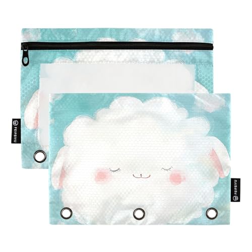 Lamb Binder Taschen in Wolkenform, 3 Locher für 3 Ringe, Ordner, Etui mit 3 Löchern für Büroaufbewahrungsbehälter Lamb Binder Taschen in Wolkenform, 3 Locher für 3 Ringe, Ordner, Etui mit 3 Löchern für Büroaufbewahrungsbehälter von KLL
