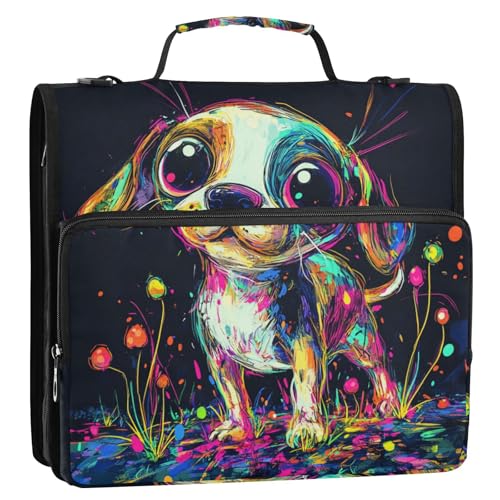 Lustiger Beagle-Hund, 3,8 cm, 3 Ringe, Organizer mit Griff und abnehmbarem Schultergurt, Dokumentenmappe mit mehreren Taschen, Organizer für Mittelschüler, Encuadernador de Cartera Lustiger Beagle-Hund, 3,8 cm, 3 Ringe, Organizer mit Griff und abnehmbarem Schultergurt, Dokumentenmappe mit mehreren Taschen, Organizer für Mittelschüler, Encuadernador de Cartera von KLL