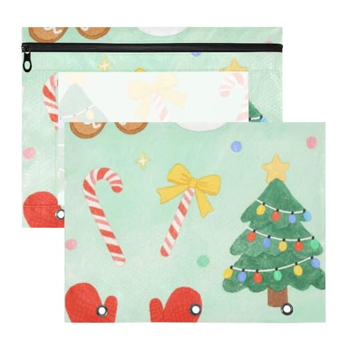 Mehrzweck-Mappe mit 3 Löchern, für A4-Papier, Briefe, 2 Stück, Lehrerklasse, Frohe Weihnachten, Grün, Lebkuchen, Schneemann Mehrzweck-Mappe mit 3 Löchern, für A4-Papier, Briefe, 2 Stück, Lehrerklasse, Frohe Weihnachten, Grün, Lebkuchen, Schneemann von KLL