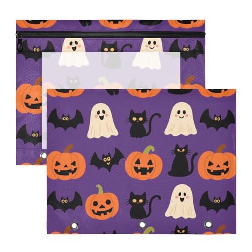 Mehrzweck-Ordner mit 3 Ringen für 3 Ringe, 2 Stück, für Lehrer, Schule, Studenten, Lehrerbedarf, Orange, Halloween, Kürbis, schwarze Katze Mehrzweck-Ordner mit 3 Ringen für 3 Ringe, 2 Stück, für Lehrer, Schule, Studenten, Lehrerbedarf, Orange, Halloween, Kürbis, schwarze Katze von KLL