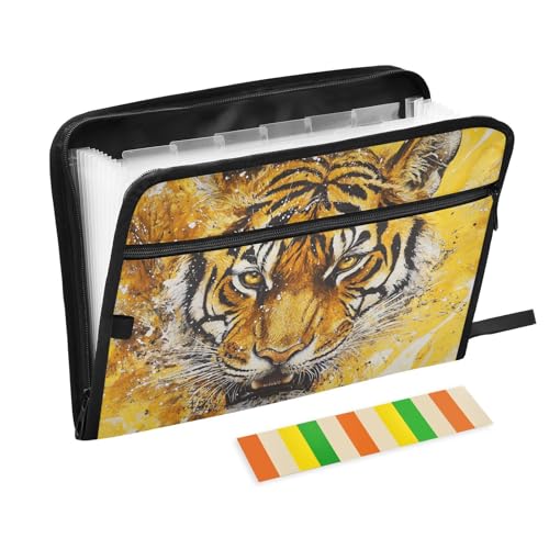 Mighty Animal Dokumentenmappe, realistischer Stil, erweiterbar, 13 Taschen, A4, Briefgröße mit Reißverschluss, für Dokumentenaufbewahrung, erweiterbare Dokumententasche, Gelb Mighty Animal Dokumentenmappe, realistischer Stil, erweiterbar, 13 Taschen, A4, Briefgröße mit Reißverschluss, für Dokumentenaufbewahrung, erweiterbare Dokumententasche, Gelb von KLL